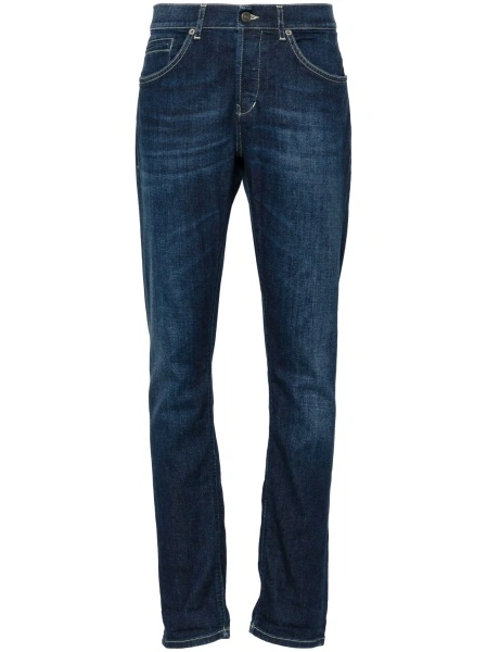 Blugi slim fit Dondup albastri din elastan si multiester