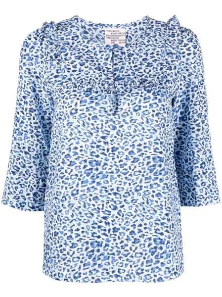Bluza Baum und Pferdgarten albastra