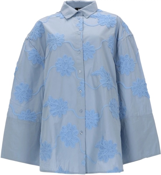 Bluza Camicia Oversize Con Dettoglio Floreale