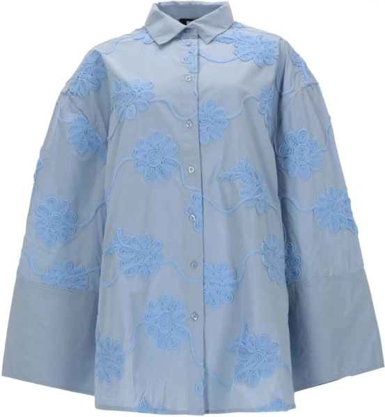 Bluza Camicia Oversize Con Dettoglio Floreale