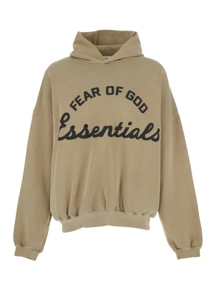 Bluza de trening FEAR OF GOD bej din bumbac