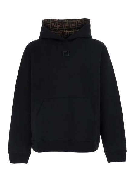 Bluza de trening Fendi neagra din bumbac