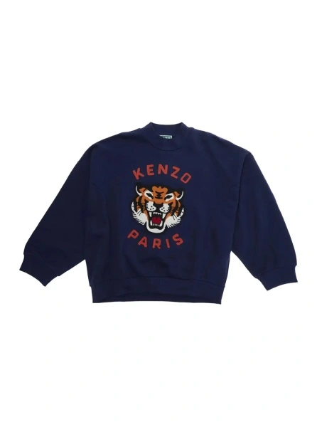 Bluza de trening Kenzo albastra din bumbac