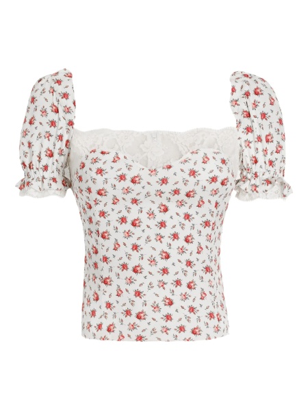 Bluza Dolce & Gabbana alba din poliamida si matase