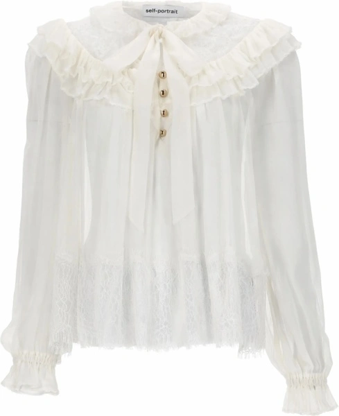 Bluza Georgette Blouse With Ruffles