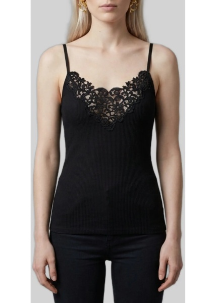 Bluza Ribbed Silk Guipure Tank Top