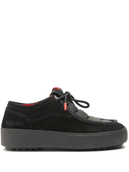 Bocanci Moon Boot negri din polyester si piele intoarsa