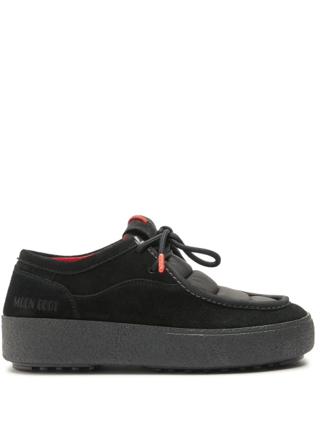 Bocanci Moon Boot negri din polyester si piele intoarsa