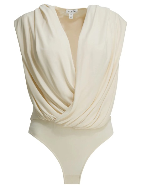 Body-uri Draped bodysuit with hood