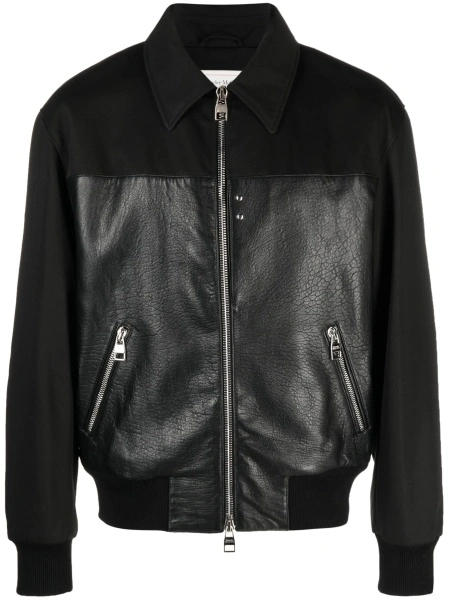 Bomber jacket Alexander McQueen neagra din piele