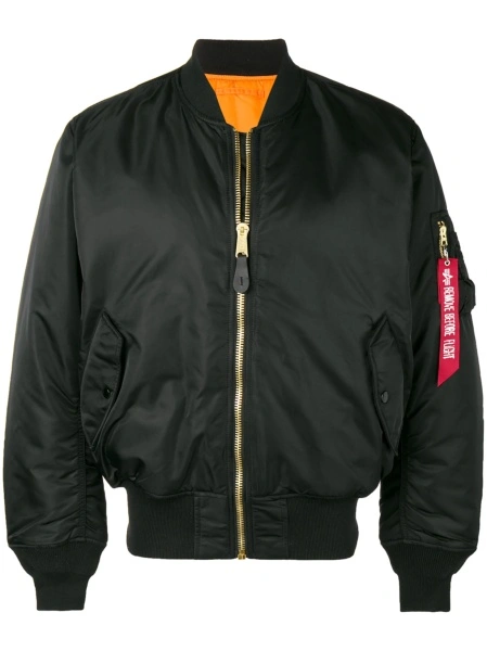 Bomber jacket Alpha Industries neagra din nylon