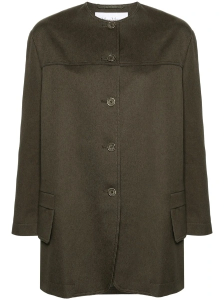 Bomber jacket Max Mara verde din bumbac