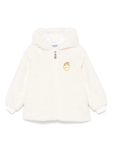 Bomber jacket Moschino alba din polyester