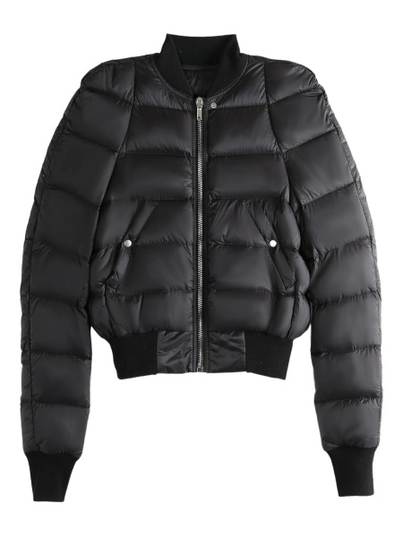 Bomber jacket Rick Owens neagra din lana si nylon