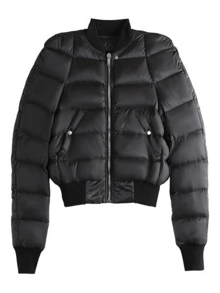 Bomber jacket Rick Owens neagra din lana si nylon