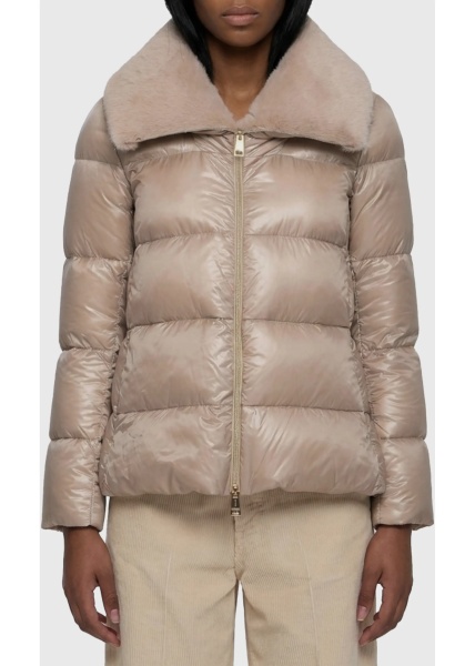 Bomber Ultralight Nylon And Fur Collar Jacket