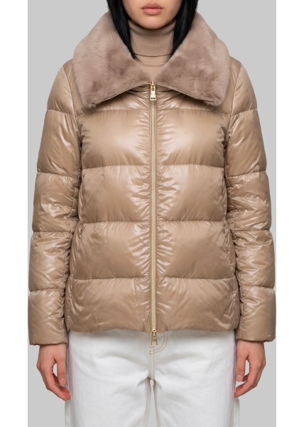 Bomber Ultralight Nylon And Fur Collar Jacket