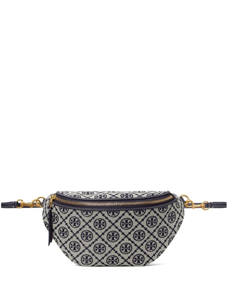 Borseta Tory Burch albastra din bumbac si polyester