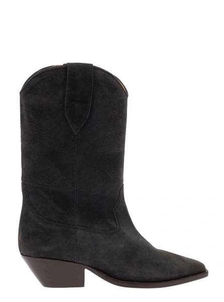 Botine DUERTO-GZ Ankle Boots with Heel and Leather Black Women