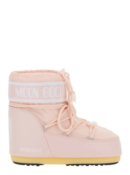 Botine Pink ankle boots with logo lettering and lace-up closure in Tech Fabric women