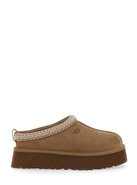 Botine 'Tazz II' Brown Ankle boots with front embroidery and logo lettering in suede for women