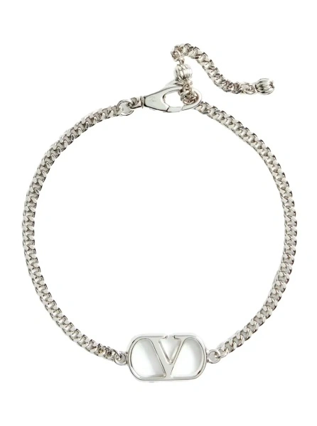 Bratari Metallic Bracelet with Chunky Chain-Link Design and VLogo in Bronze Man
