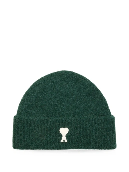 Caciula AMI Paris ami de coeur verde din poliamida si lana