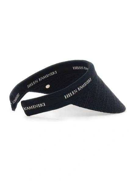 Caciula 'Carter' Black Hat with Wide Brim with Logo in Cotton Women