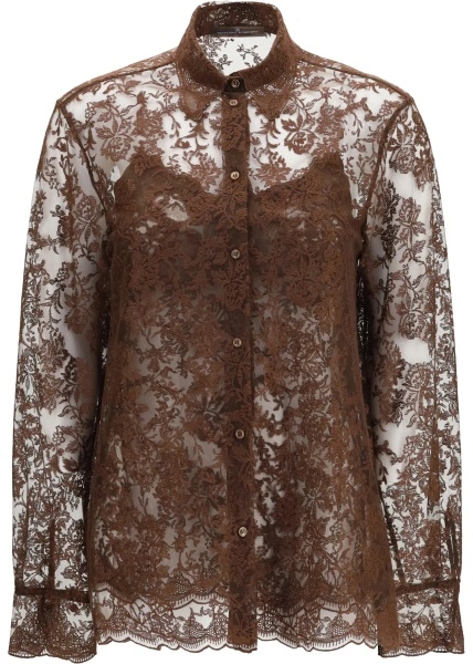 Camasa casual Ermanno Scervino multicolor din dantela