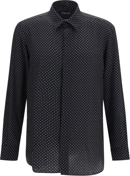 Camasa casual Silk crêpe de chine Polka-Dot Shirt