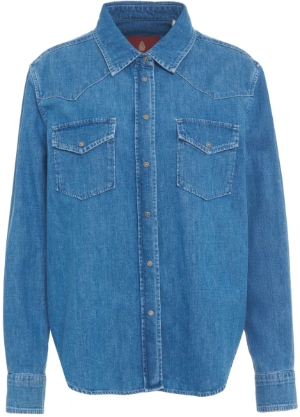 Camasa de blugi Dondup albastra din denim