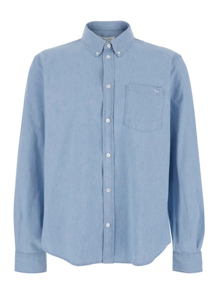 Camasa MAISON KITSUNÉ PROFILE FOX REGULAR SHIRT