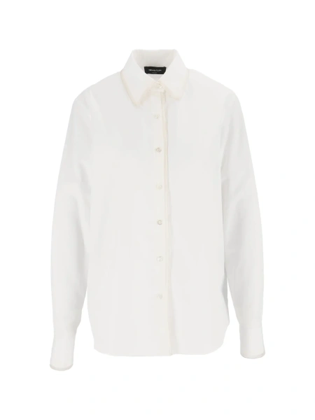 Camasa POPLIN BASIC SHIRT WITH FILO DIAMANTE AND TULLE TRIM