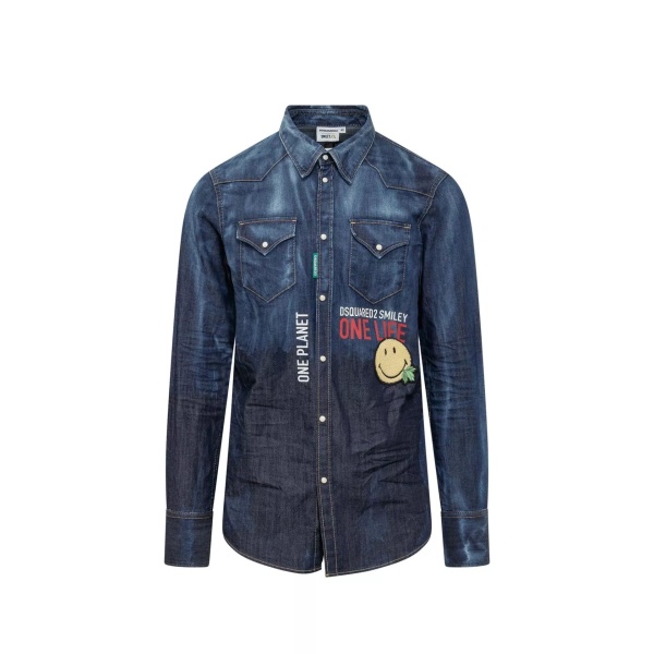 Camasi Dsquared2 x Smiley Denim Shirt