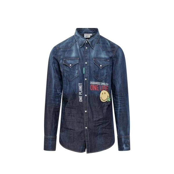 Camasi Dsquared2 x Smiley Denim Shirt