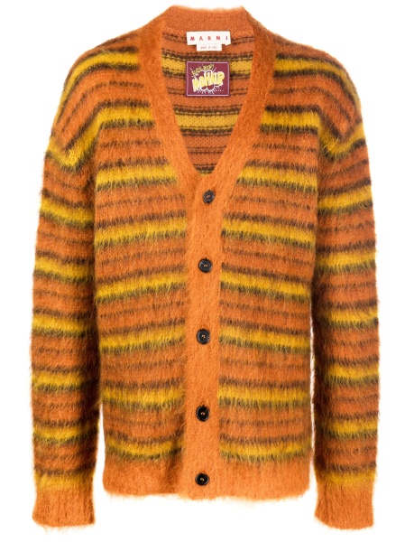 Cardigan Marni Mohair portocaliu