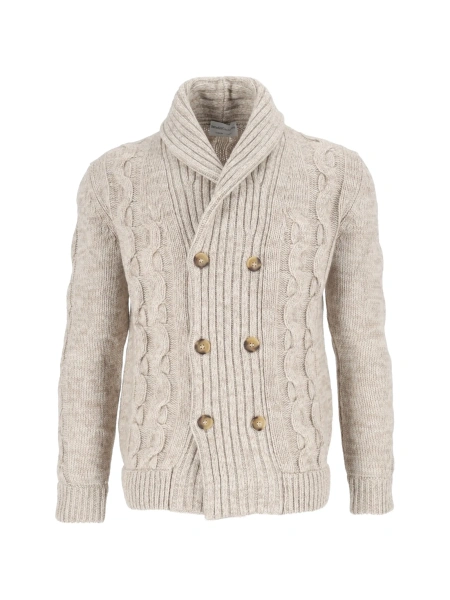 Cardigan SETTE FILI CASHMERE neutru din casmir si lana