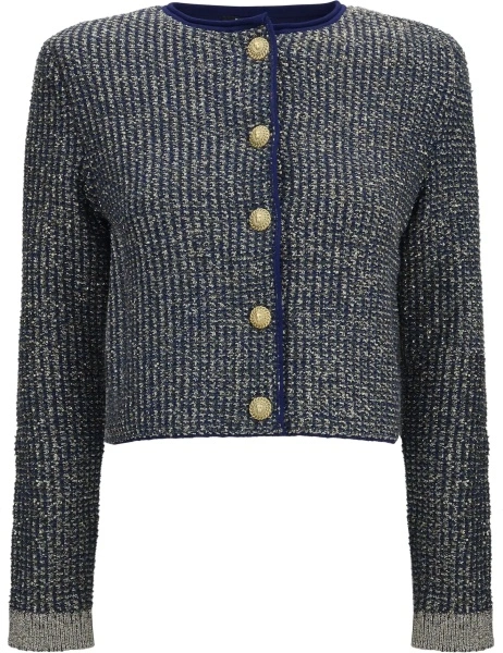 Cardigane Quilted sequin Cardigan with decorative buttons