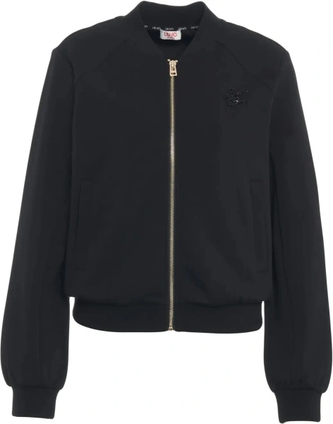 Cardigane Sweatshirt with rhinestone application