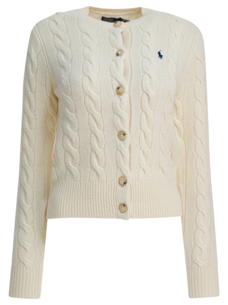 Cardigane Wool and Cashmere Cardigan with Logo