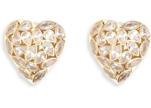 Cercei Embellished heart Earrings