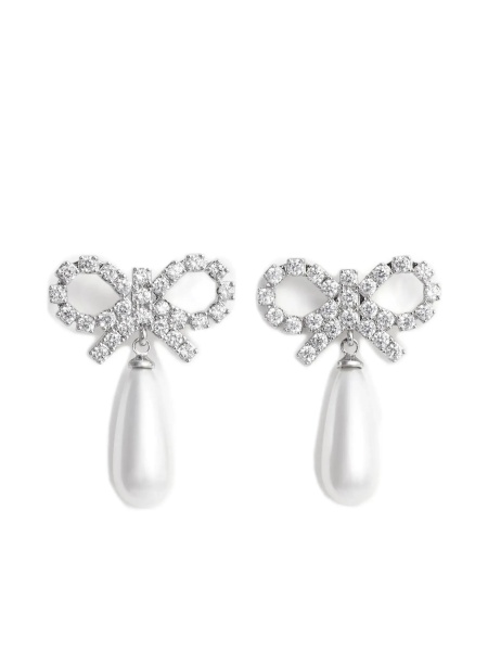 Cercei Pearl earrings with crystal bow