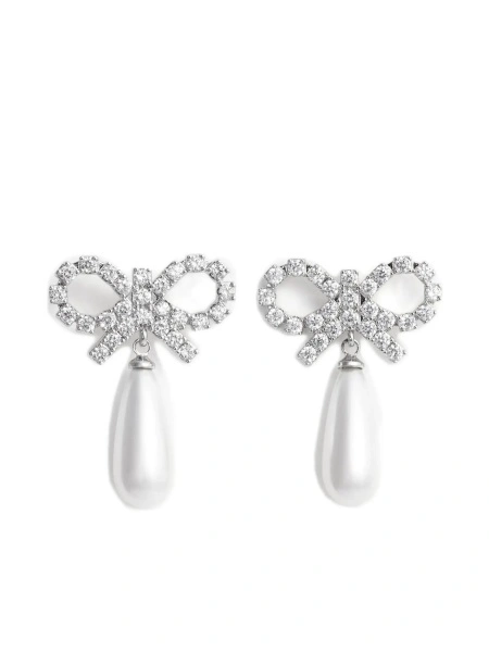 Cercei Pearl earrings with crystal bow