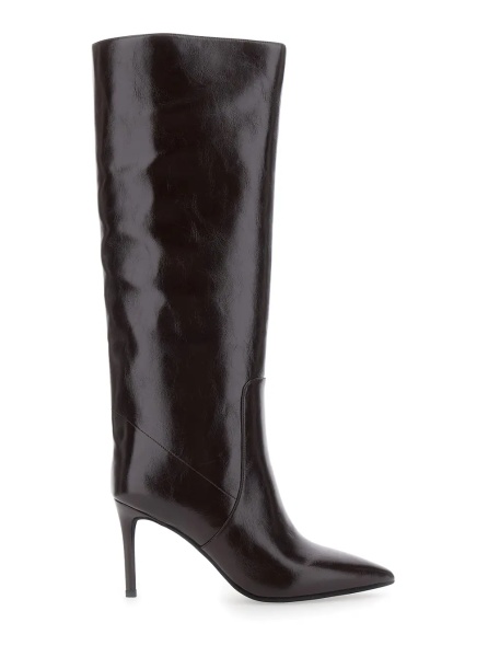 Cizme ARSEN BOOT ankle boots with heel and brown rubber sole for women