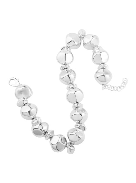 Coliere Necklace LACE MIX STONE with silver details and stones, metallic, women