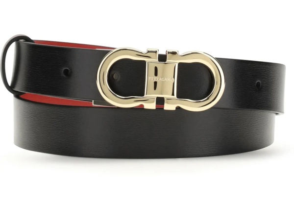 Curea Adjustable and reversible Gancini Belt