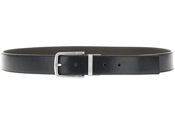 Curea Emporio Armani neagra din piele