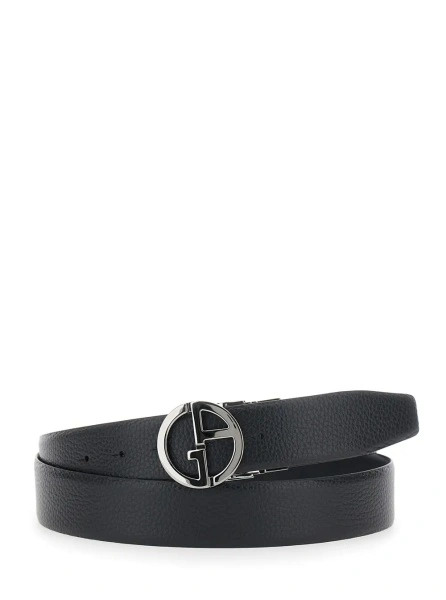 Curea Giorgio Armani neagra din piele