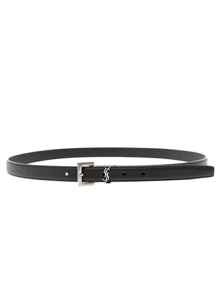 Curea Saint Laurent neagra din piele