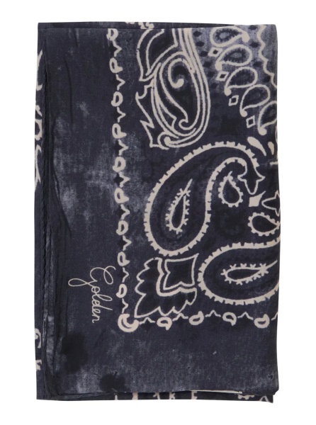 Esarfa Gray silk all-over Paisley print scarf for women